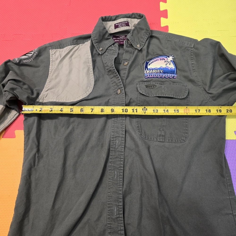 Boyt Harness Co. Women's Shooting Shirt S Gray Alaska Charity Shootout Outdoor